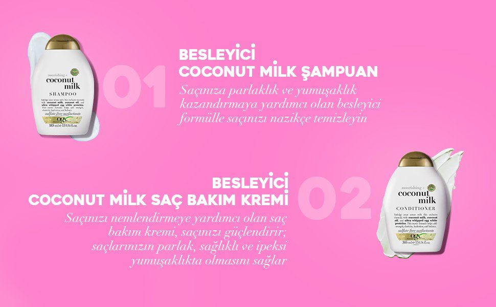 OGX Coconut Milk Conditioner Hindistan Cevizi Sütü Sülfatsız Saç Kremi