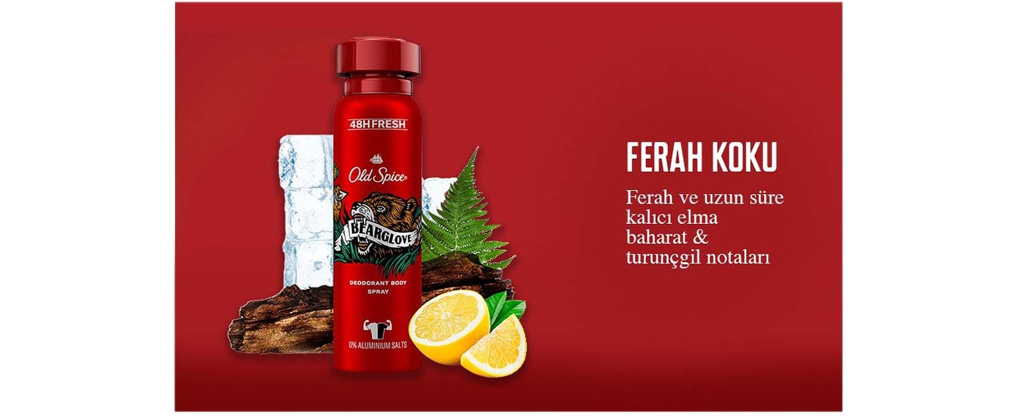 Old Spice Bearglove Erkekler İçin Sprey Vücut Deodorantı 150 mL