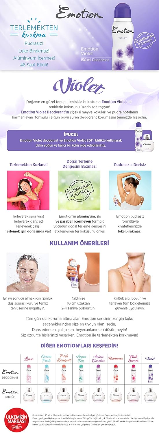 emotion violet kadın deodorant