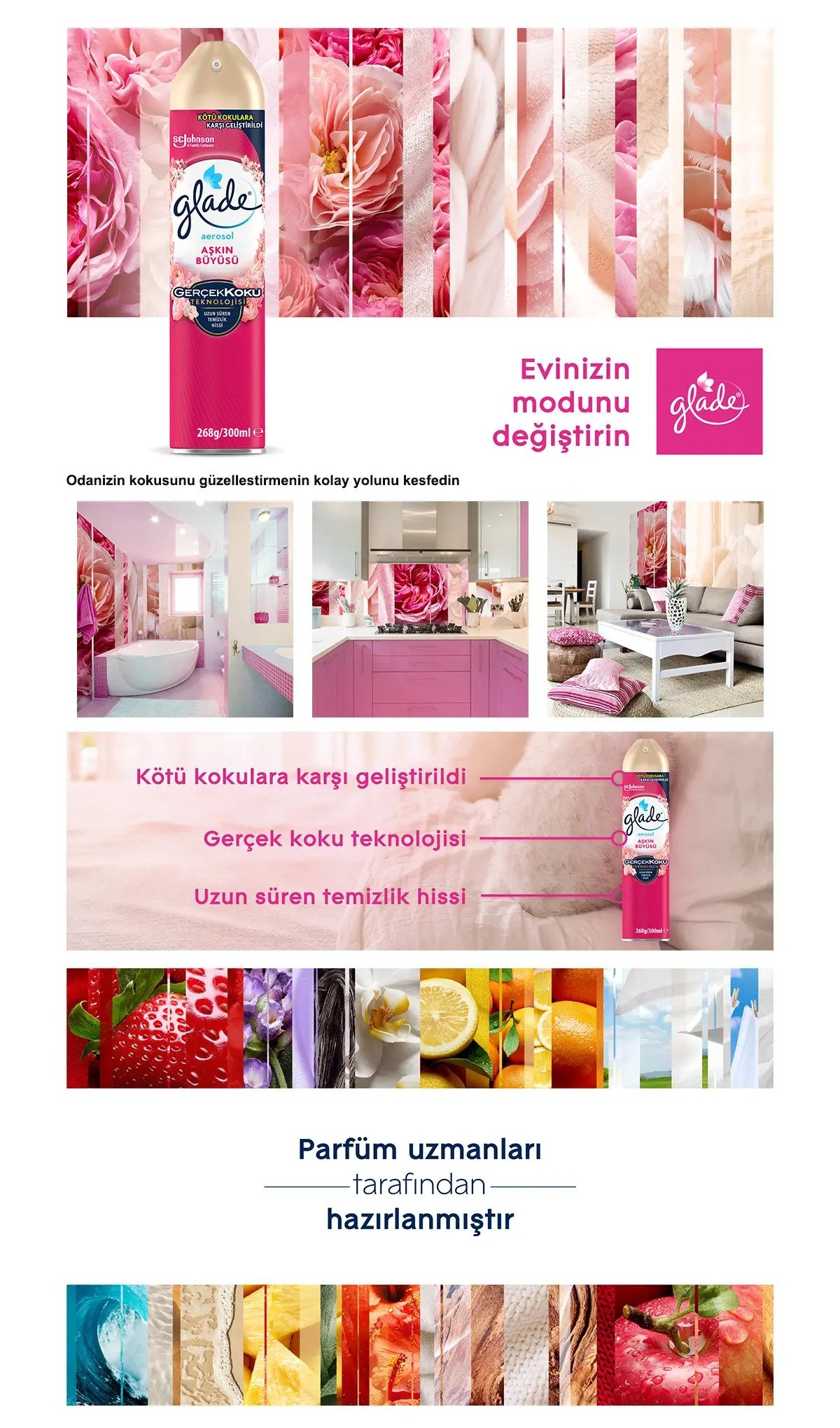 Glade Aerosol Aşkın Büyüsü Oda Kokusu 300 ml