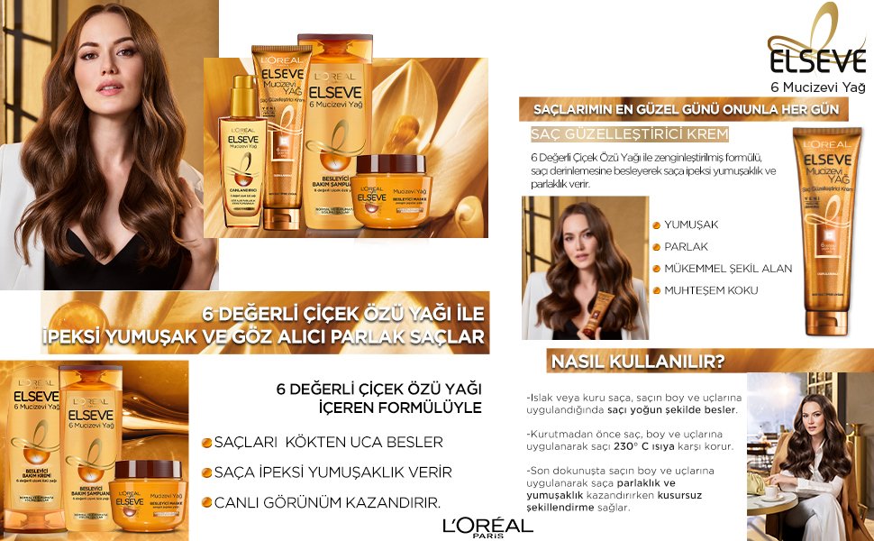 Loreal Paris Elseve 6 Mucizevi Yağ Besleyici Bakım Şampuanı