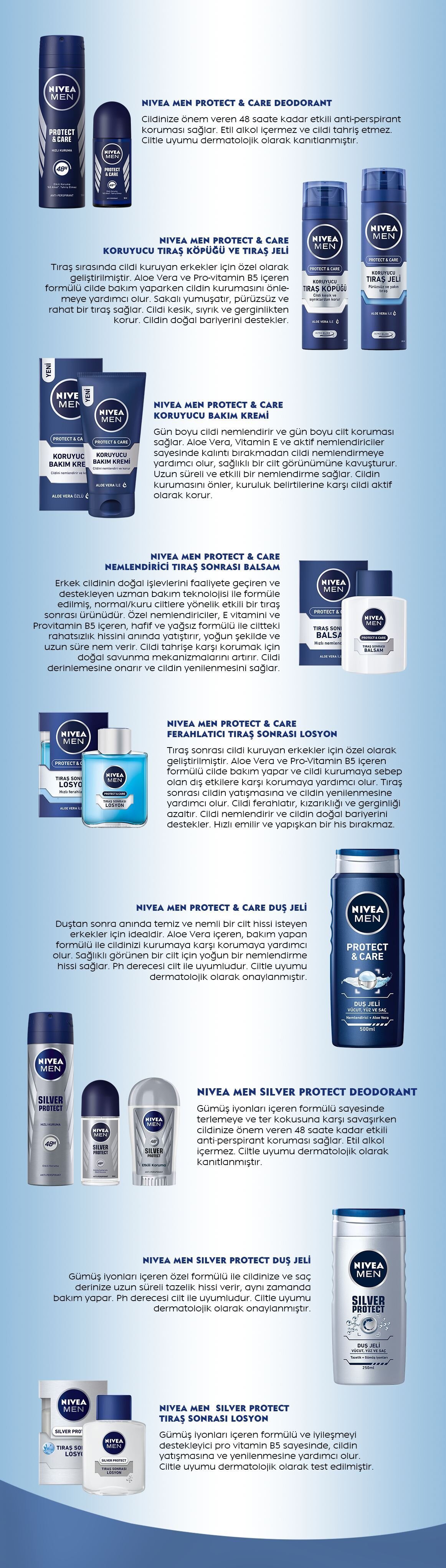 NIVEA Protect & Care Tıraş Sonrası Balsam 100 Ml Normal Ciltler