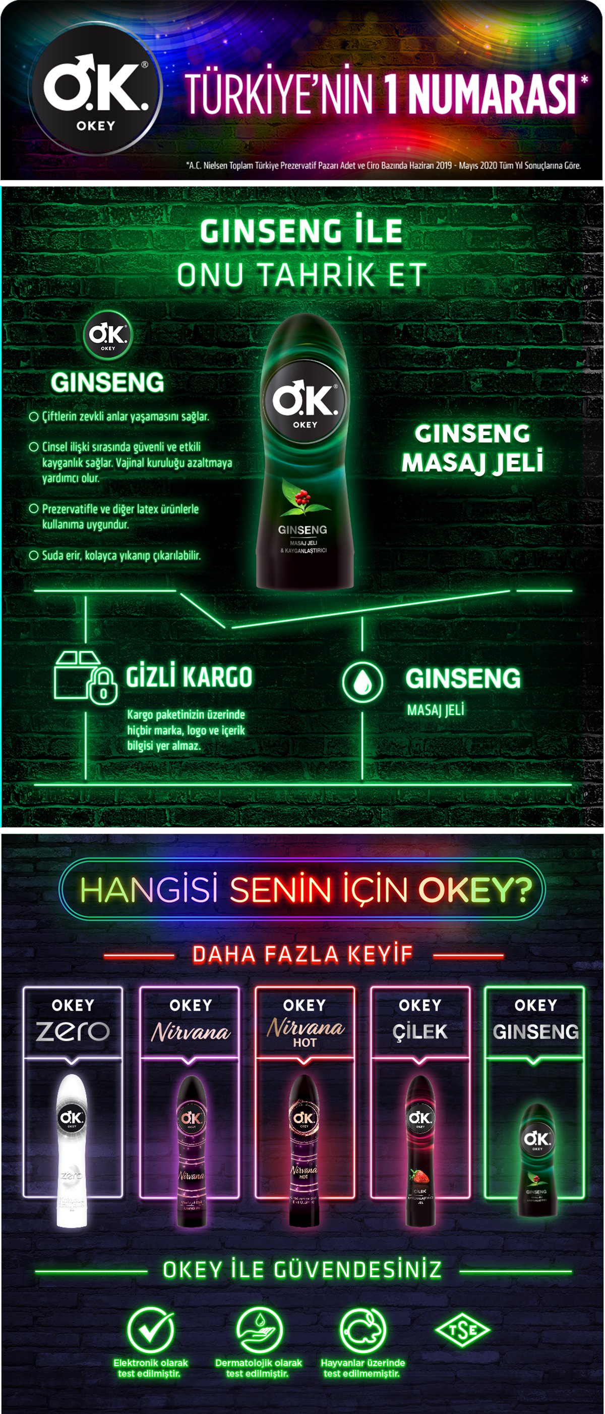 Okey Ginseng Masaj Jeli Kayganlaştırıcı 200 ml