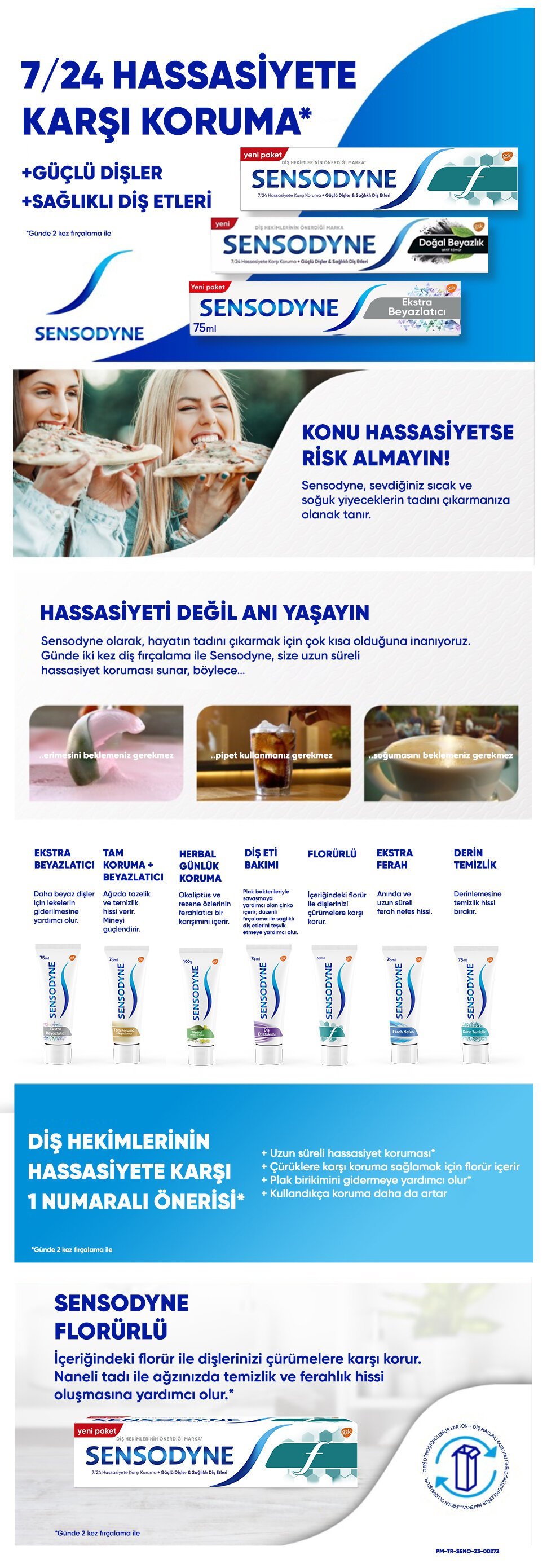 Sensodyne F Florürlü Diş Macunu 100ml